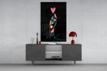 Abstract Colorful Hand panel catching gallery light to reveal its tender contour