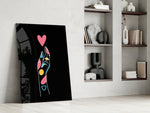 Abstract Colorful Hand glass print enhancing a bedroom with quiet intimacy