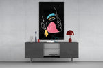 Abstract Colorful Portrait panel catching gallery light to reveal its elegant contour