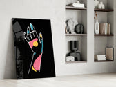 Abstract Colorful Hand glass print enhancing a meditation space with quiet pulse