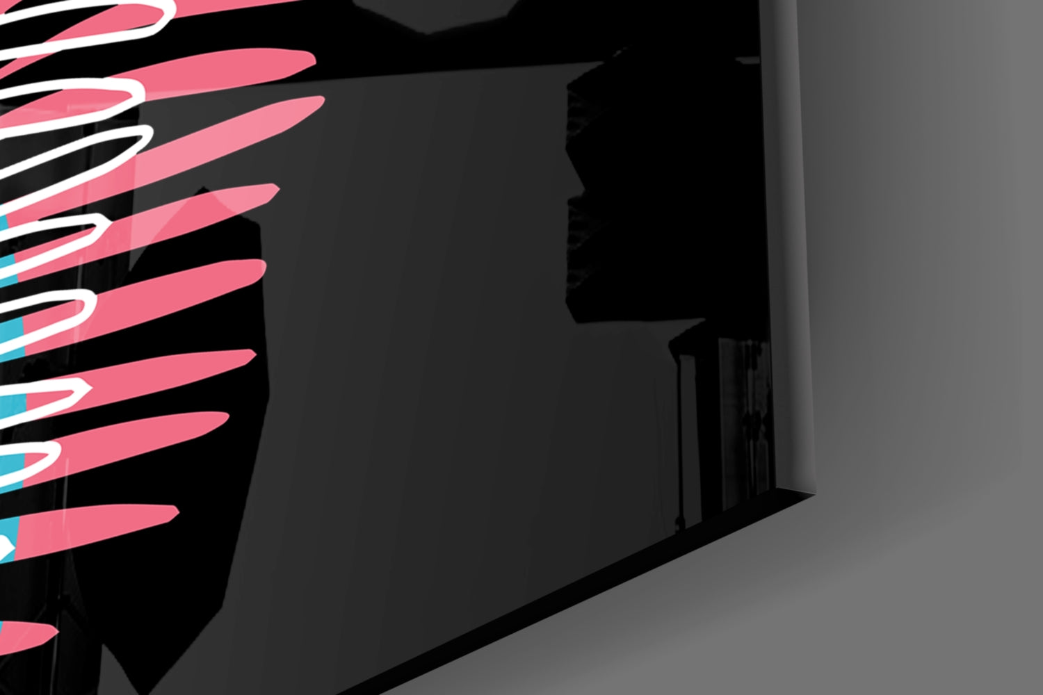 Colorful Fern Glass Wall Art.