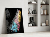 Colorful Fern glass print enhancing a teen room with creative spark