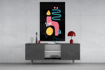 Candle-Like panel catching gallery light to reveal its flat-color whimsy