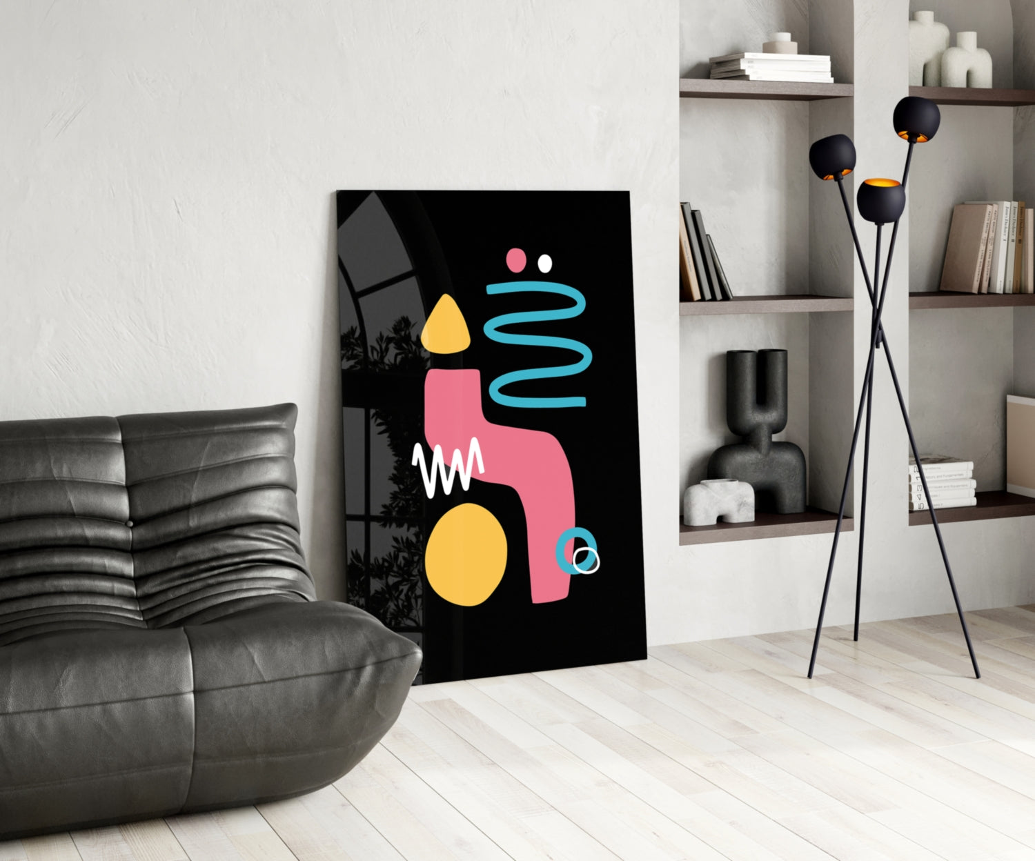 Candle-Like Glass Wall Art.