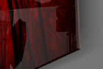 Red Sky artwork anchoring a wall with moody edgy palette