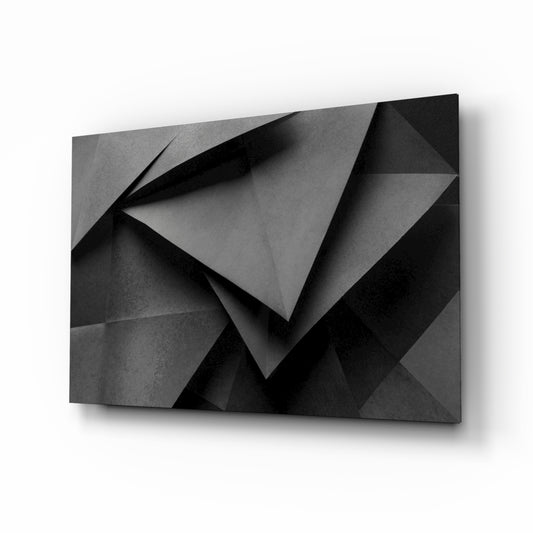 Cold Wall glass wall art displayed above a console in a designer interior
