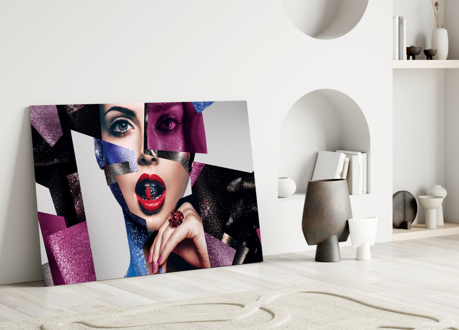 Women's Glass Wall Art.