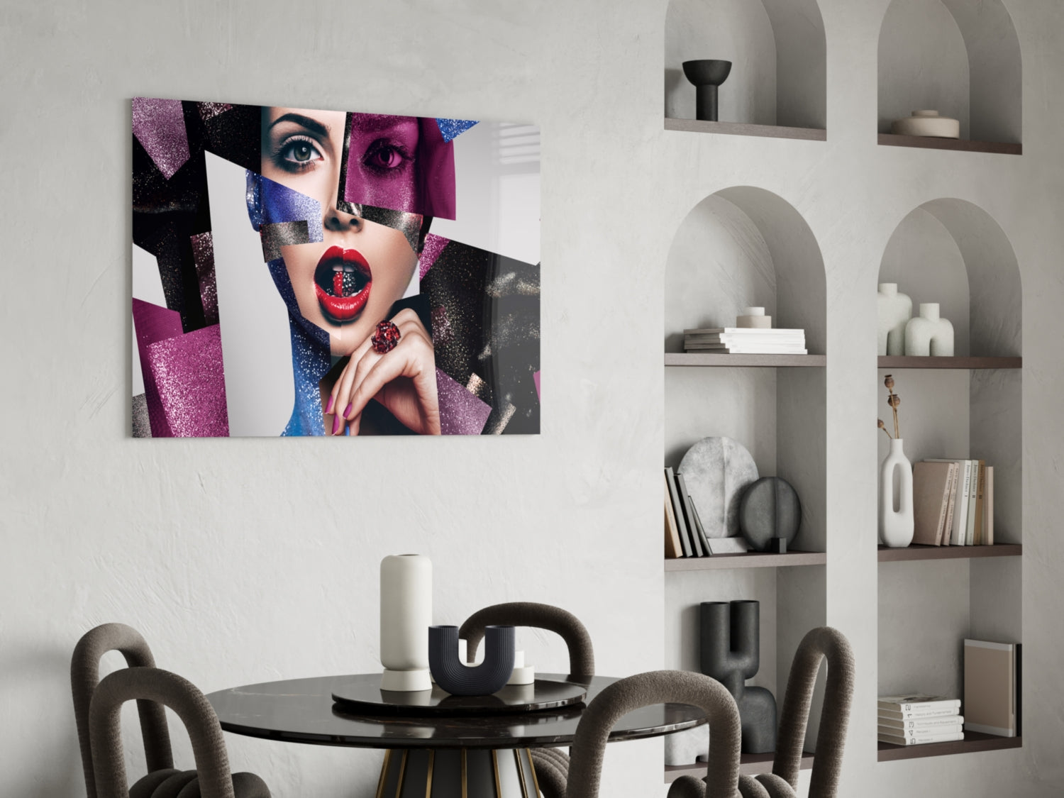 Women's Glass Wall Art.