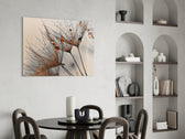 Cinnamon Dandelion panel adding serene mood to a bedroom