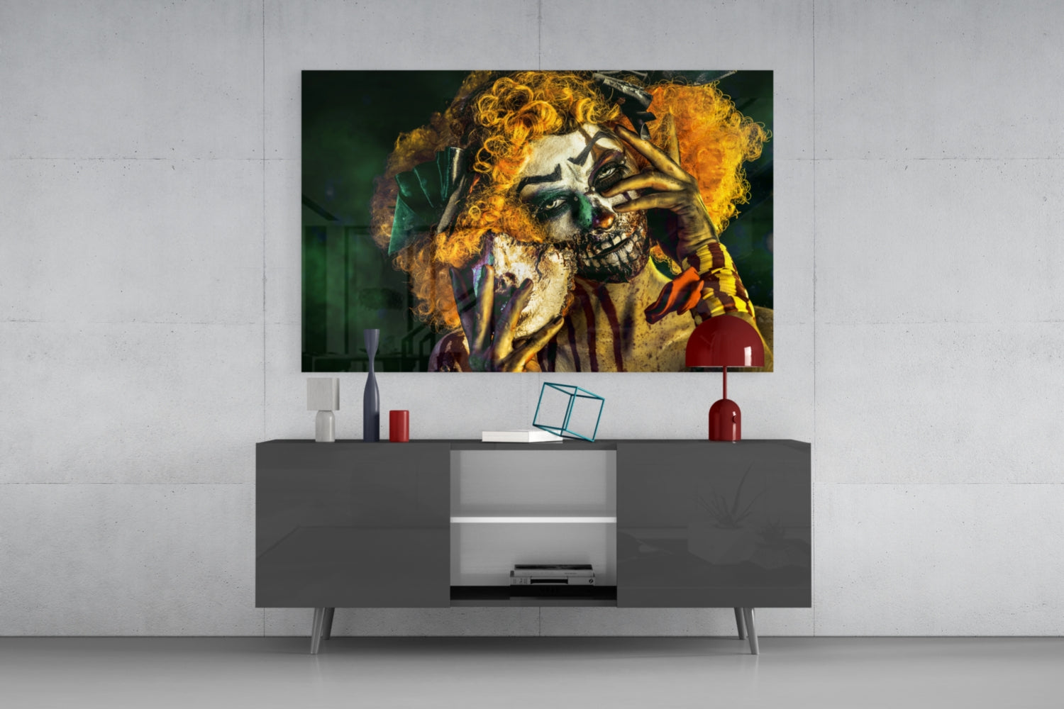 Clown Glass Wall Art.