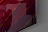 Red Leaf artwork anchoring a wall with moody biophilic palette