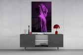 Purple Lion Head panel catching low light to reveal its dimensional mane