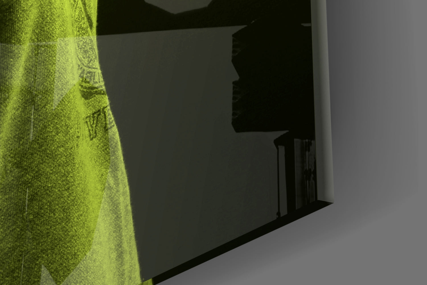 Green Lion Head Glass Wall Art.