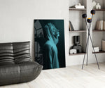 Blue Lion Head panel adding edgy mood to a teen room