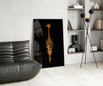 Giraffe panel adding edgy mood to a teen room