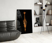 Giraffe panel adding edgy mood to a teen room