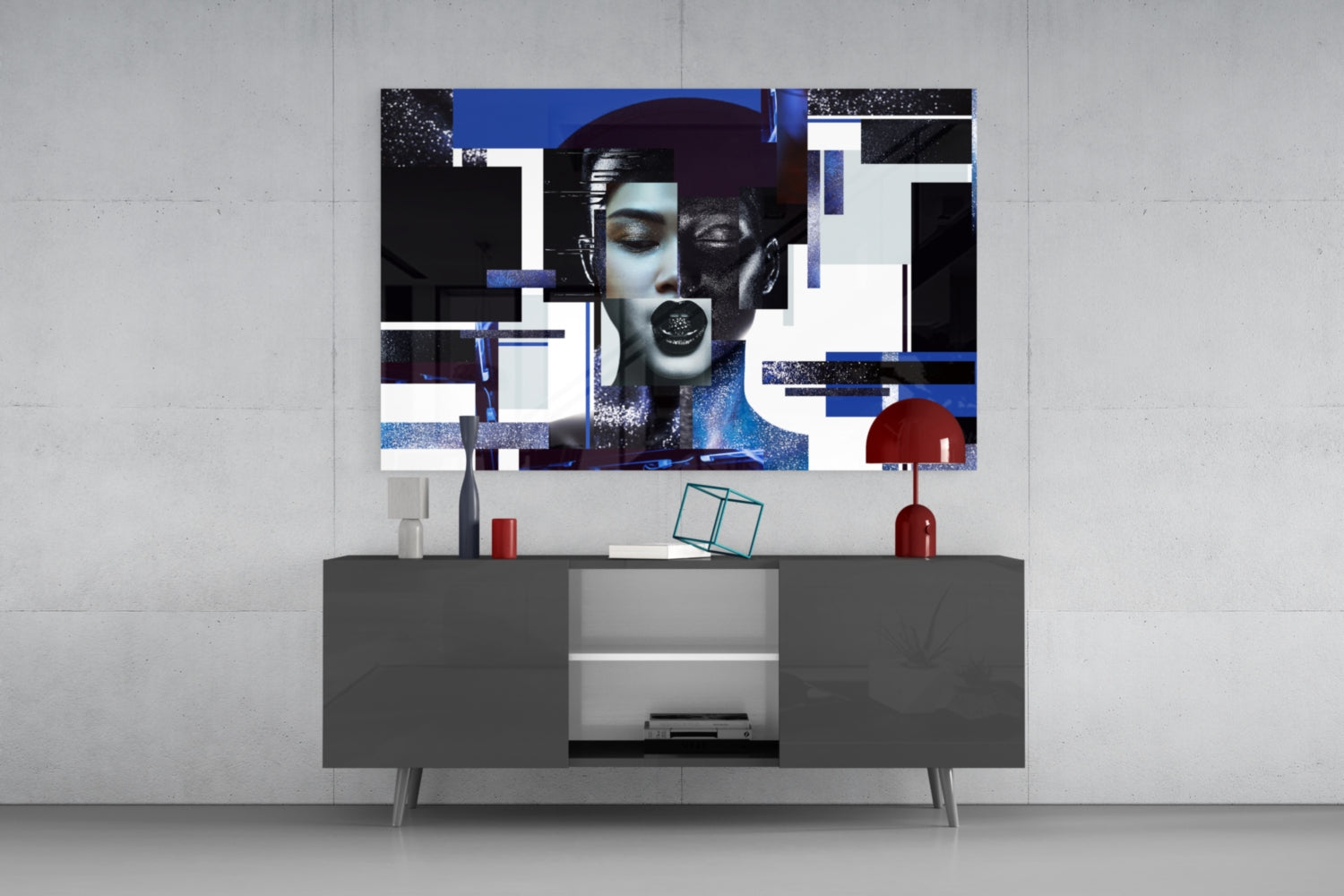 Effect Woman Glass Wall Art.