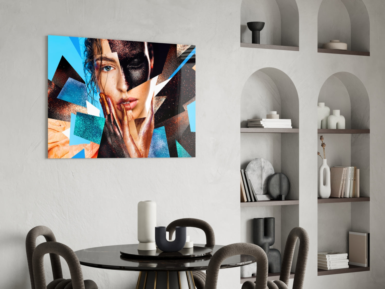 Effect Woman Glass Wall Art.