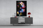 Effect Woman panel catching gallery light to reveal its kinetic strokes