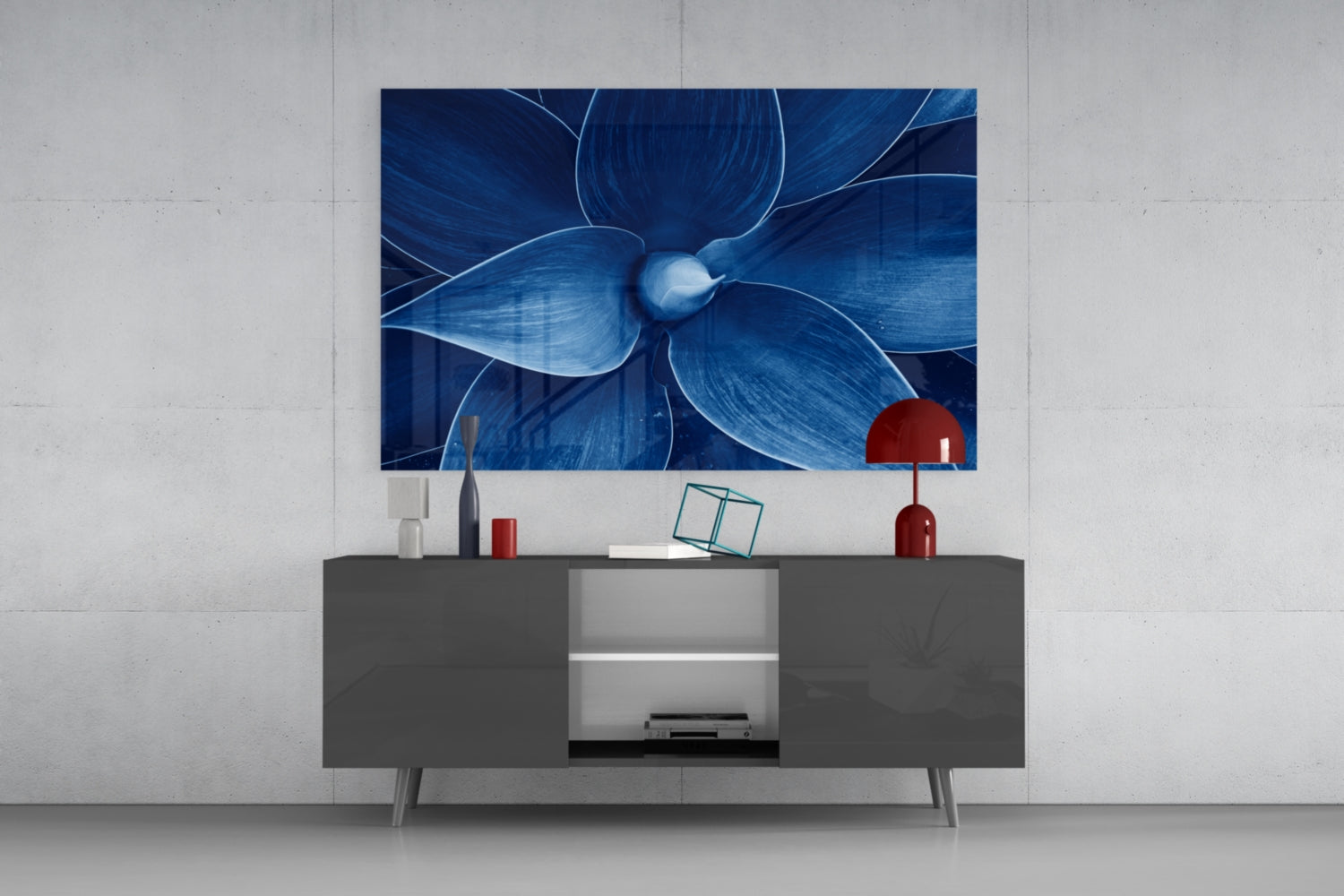 Macro Flower Glass Wall Art.