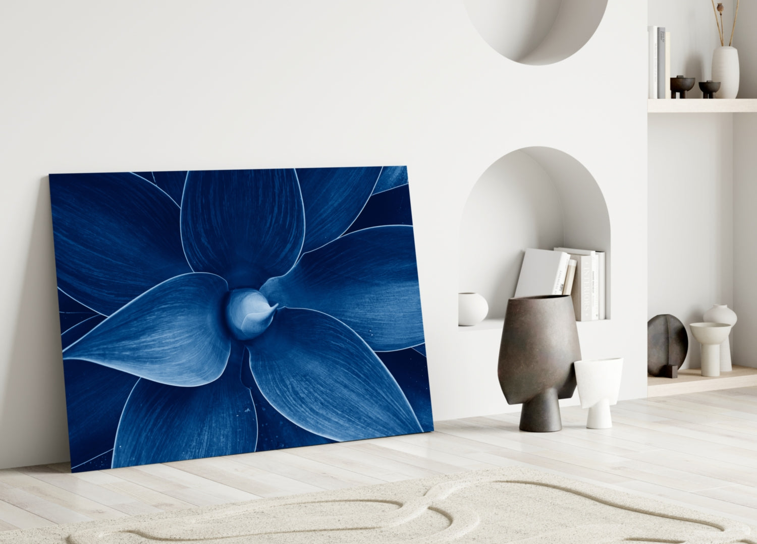 Macro Flower Glass Wall Art.