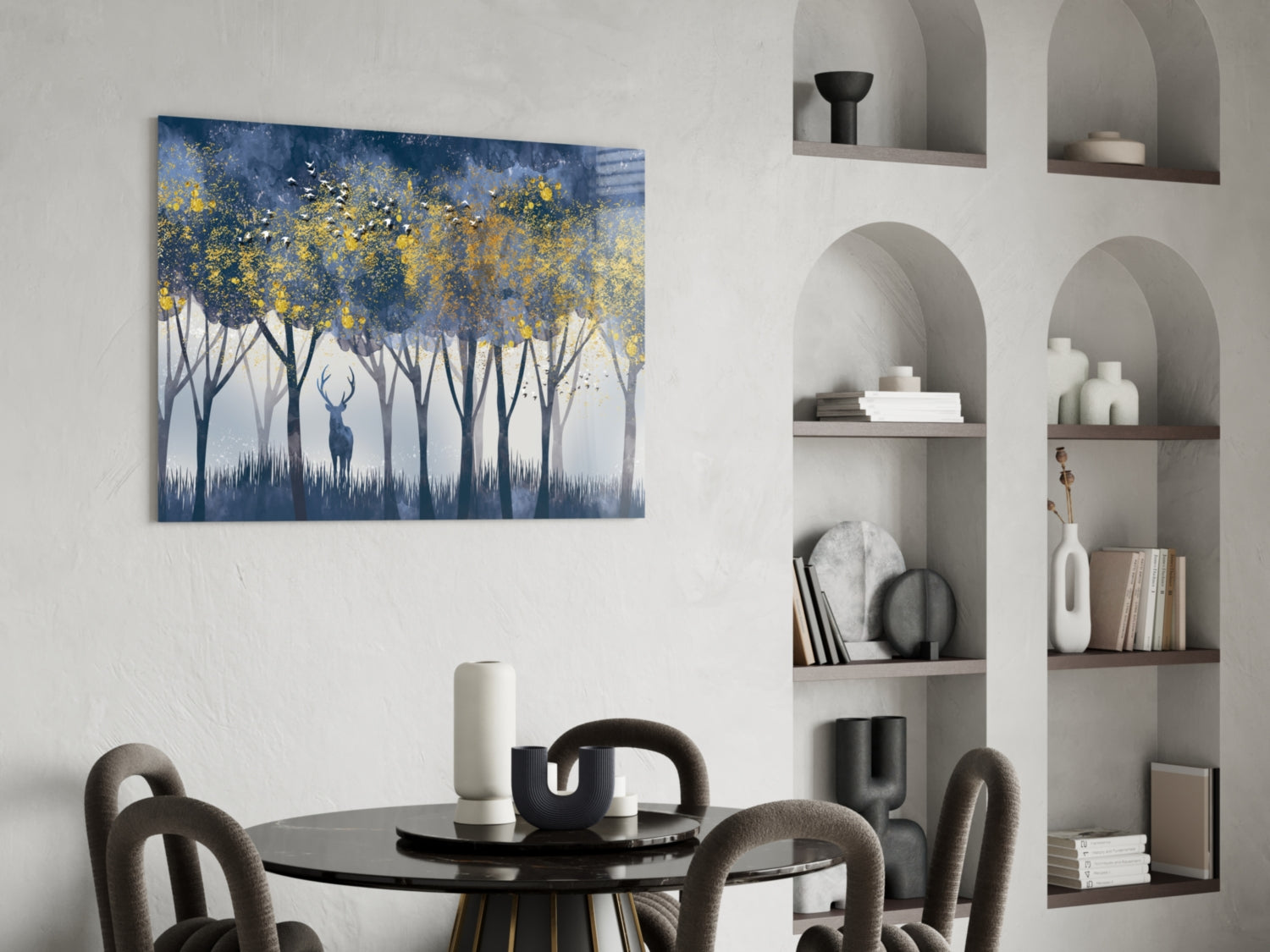 Lonely Deer Glass Wall Art.