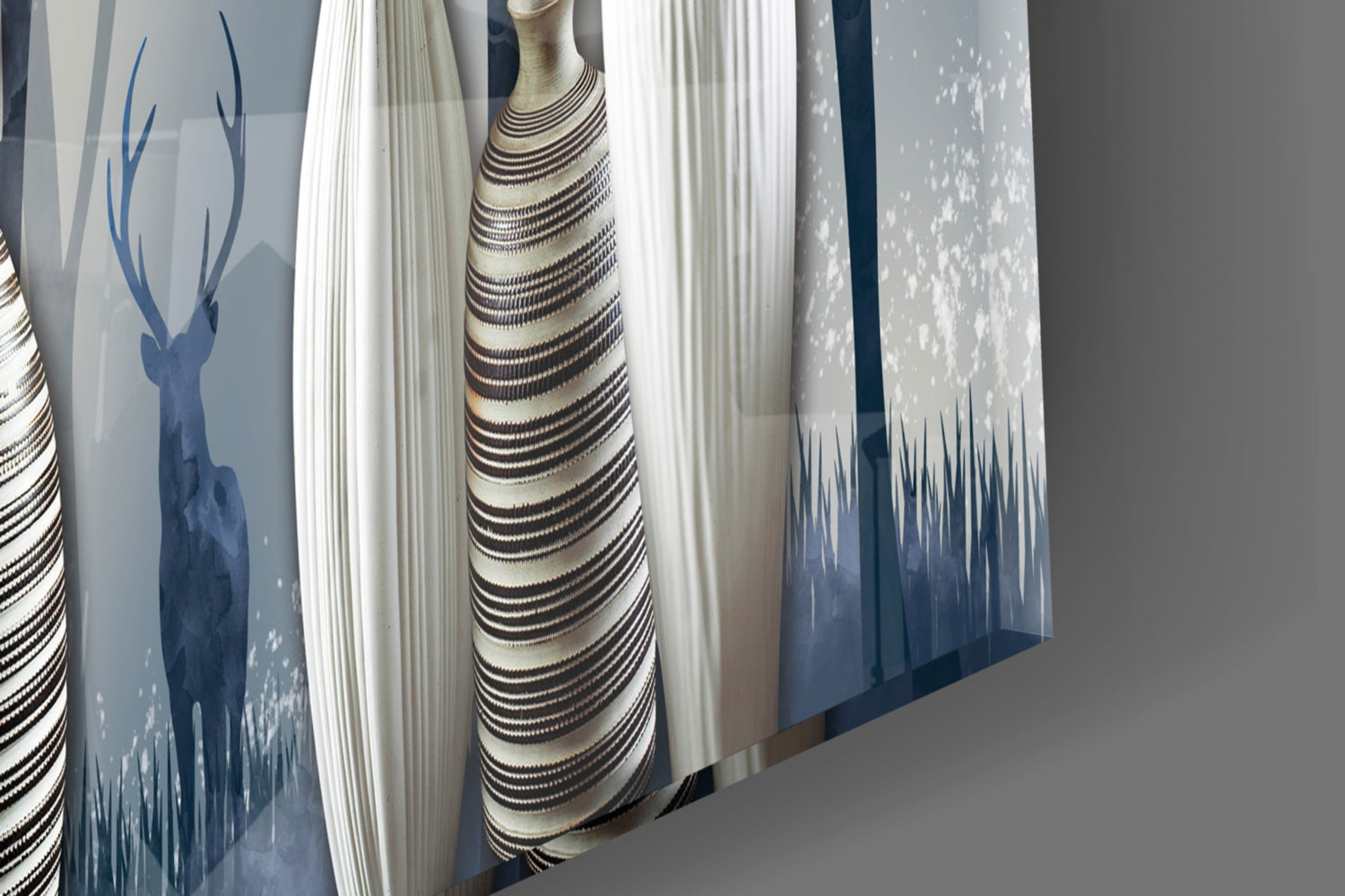 Vases and Trees Glass Wall Art.