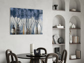 Vases and Trees panel adding statement focal point to a hallway
