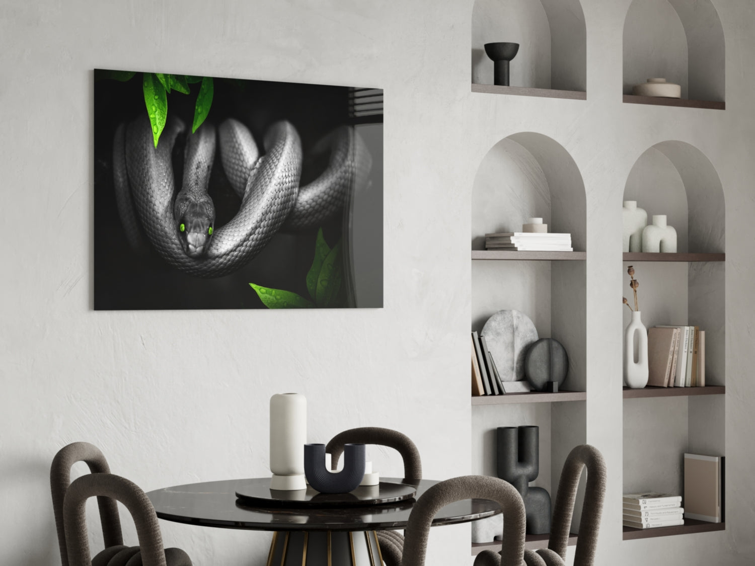 Snake Glass Wall Art.