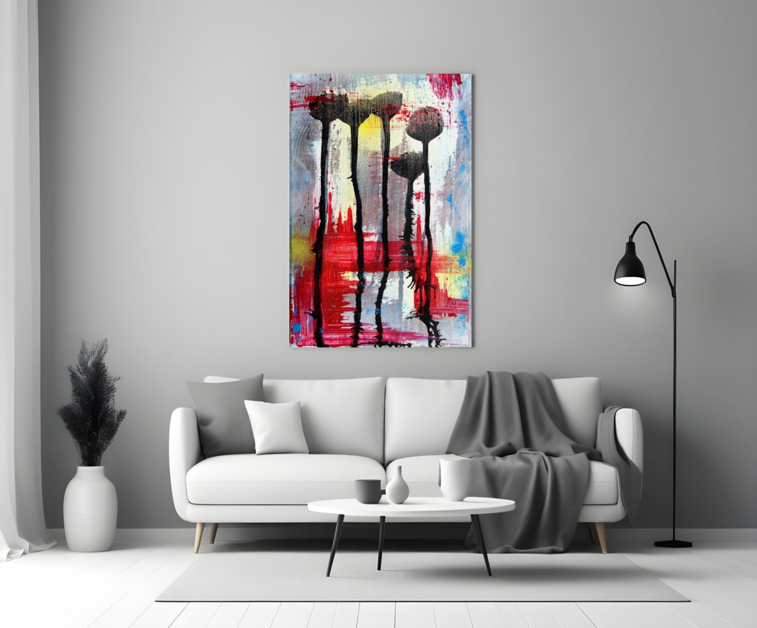 Flower Silhouettes Glass Wall Art.