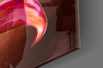 Tulips artwork anchoring a wall with warm romantic palette