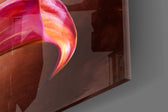 Tulips artwork anchoring a wall with warm romantic palette