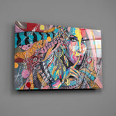 Graffiti-shh panel bringing street-art edge to a contemporary living space