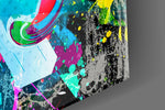 Ebruli artwork anchoring a wall with bold street palette
