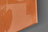 Abstract Cinnamon artwork anchoring a wall with warm modern palette