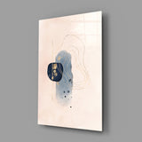Abstract Beige Glass Wall Art