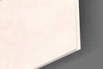 Abstract Beige artwork anchoring a wall with soft modern palette