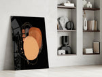 Abstract Black glass print enhancing a hallway with calm pulse