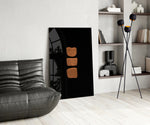 Abstract Column panel adding vertical drama to a hallway