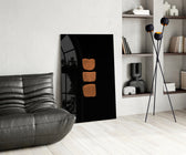 Abstract Column panel adding vertical drama to a hallway