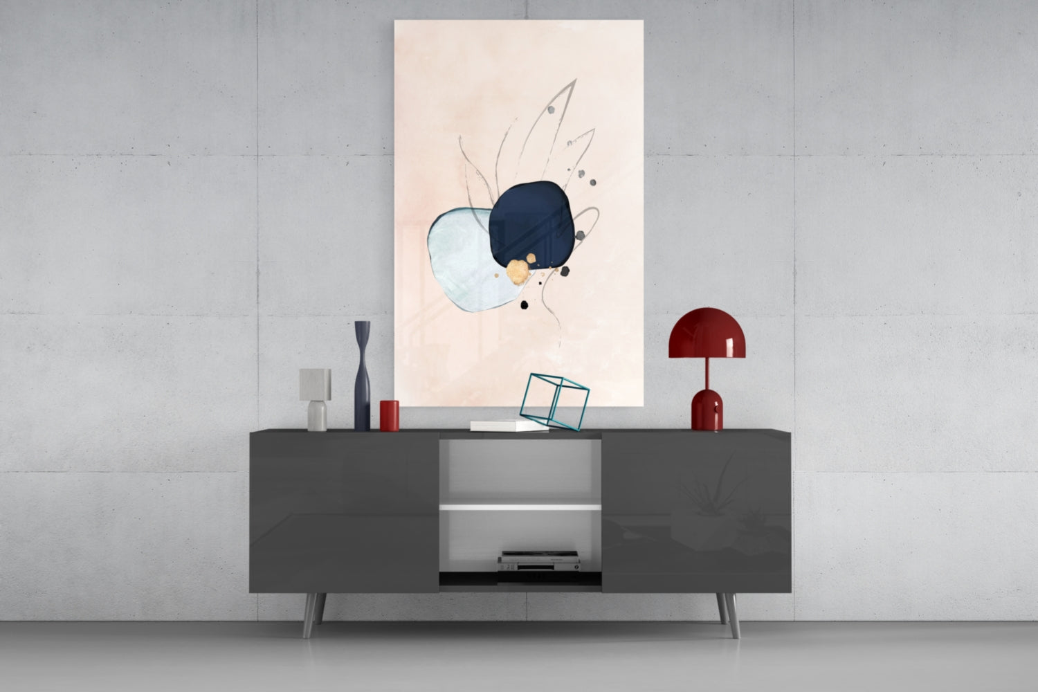 Abstract Hand Glass Wall Art.