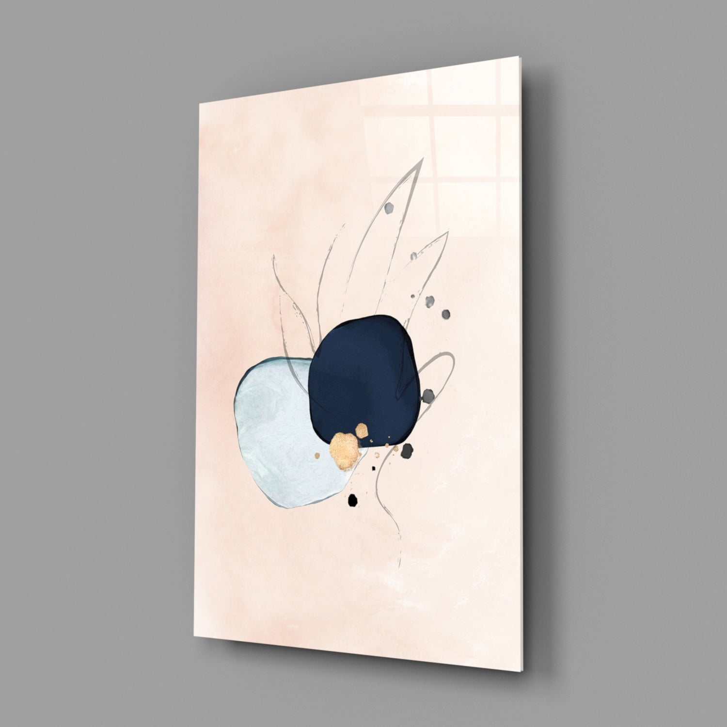 Abstract Hand Glass Wall Art.