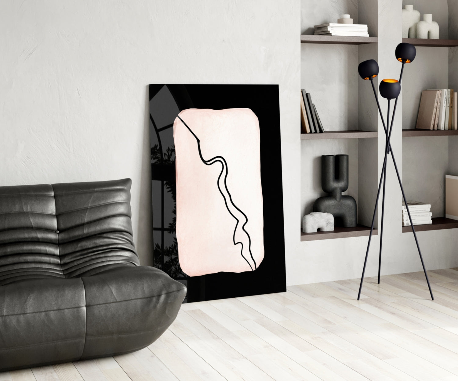 Abstract Distinction Glass Wall Art.