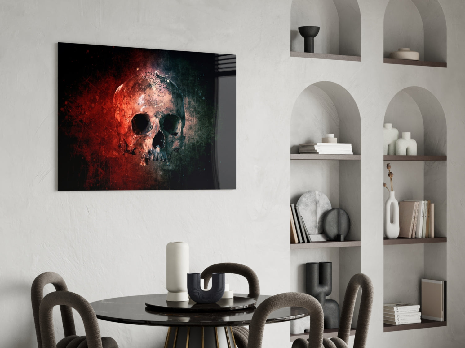 Skull Glass Wall Art.