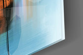 Abstract Silhouette artwork anchoring a wall with moody modern palette
