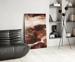 Abstract Earth panel adding editorial drama to a foyer