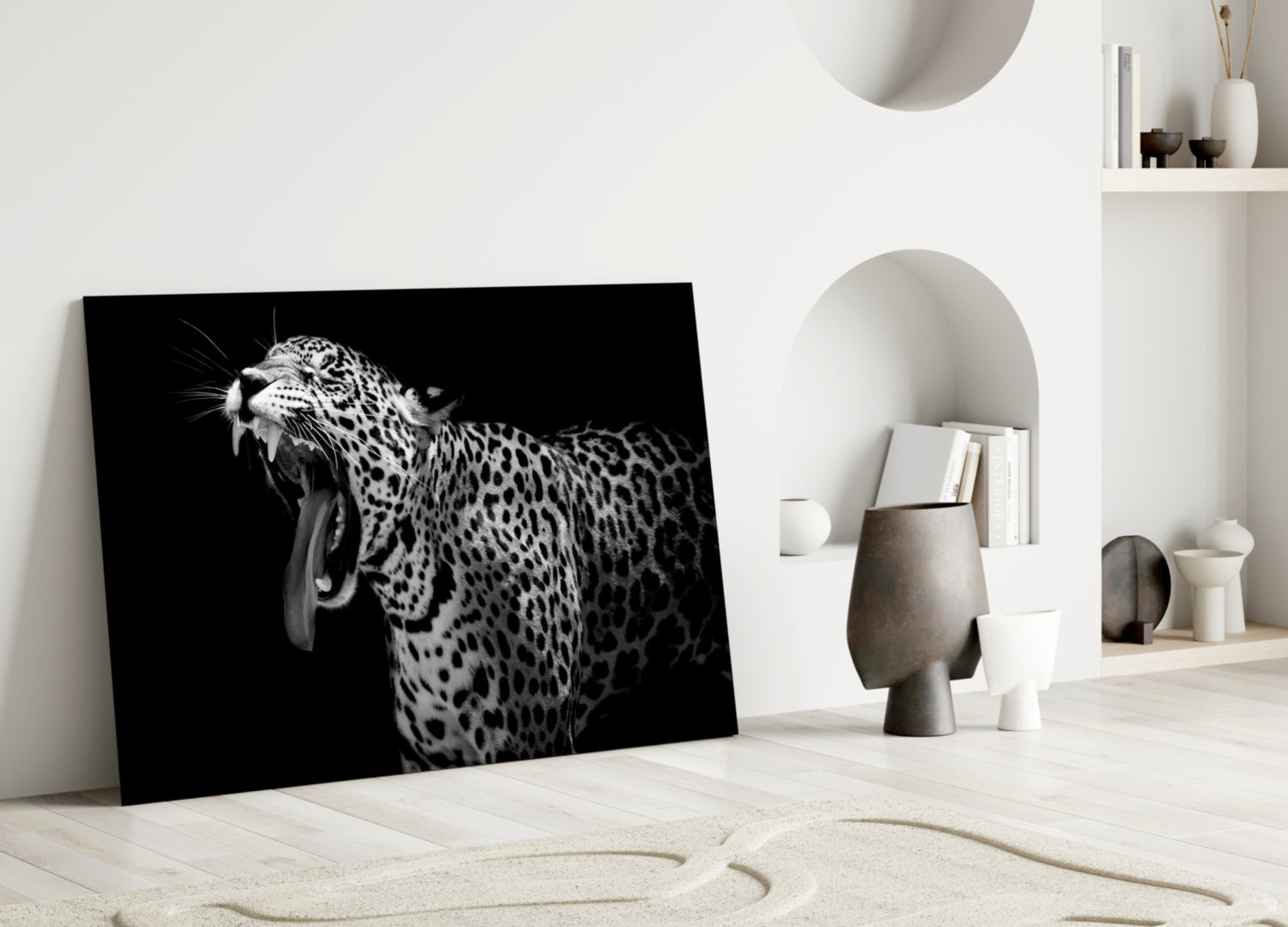 Leopard Glass Wall Art.