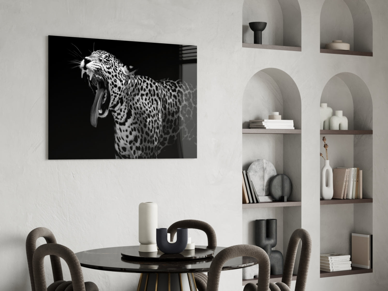 Leopard Glass Wall Art.