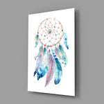 Boho-dreamcatcher panel bringing pastel romance to a contemporary living space