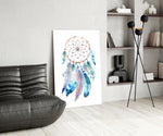 Dreamcatcher panel adding romantic spark to a powder room
